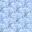 Tapis bleu en polyester à motif de cachemire Watchtower-275301923