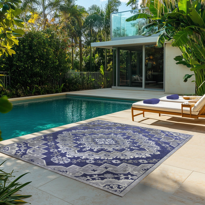 Tapis intérieur / extérieur Kalab Amira, Rectangle 8 pi 9 po x 13 pi 1 po