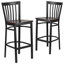 Tabouret de bar en métal avec dossier en vinyle Worley School House-1184236183-1184236177-1184236179