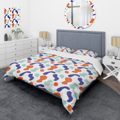 Trendy Orange Camouflage Polyester Camouflage Duvet Cover