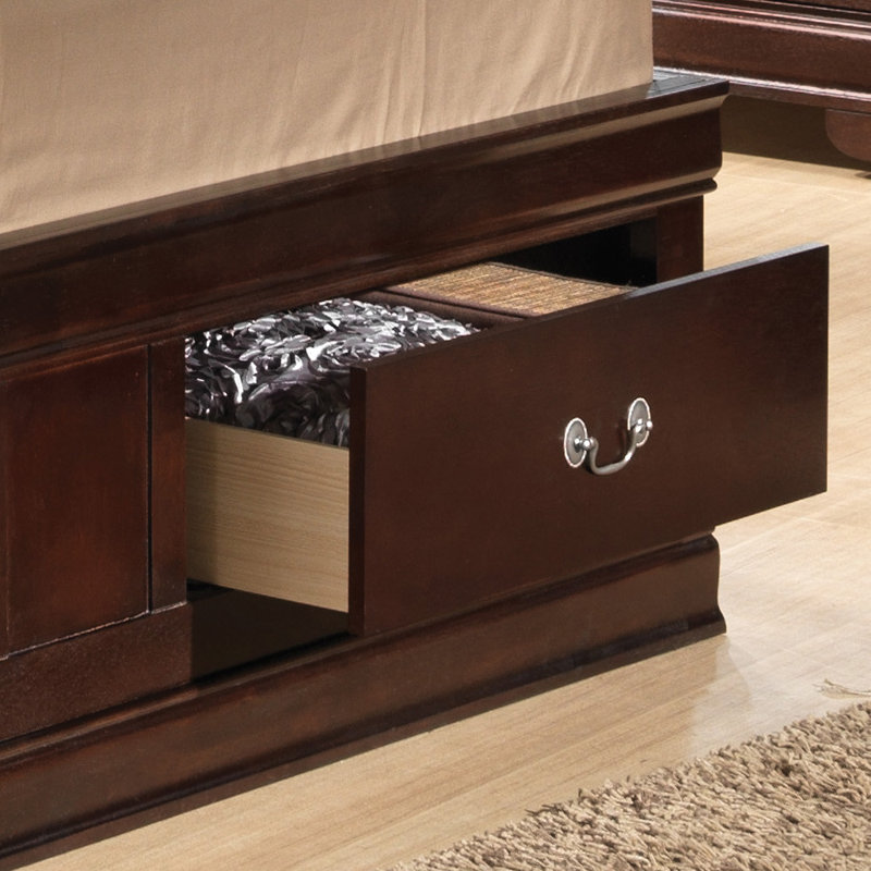 Citronelle Bookcase Storage Bed, King, Cappuccino