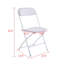 Chaise pliante à coussin souple blanc (ensemble de 5)-1923353099
