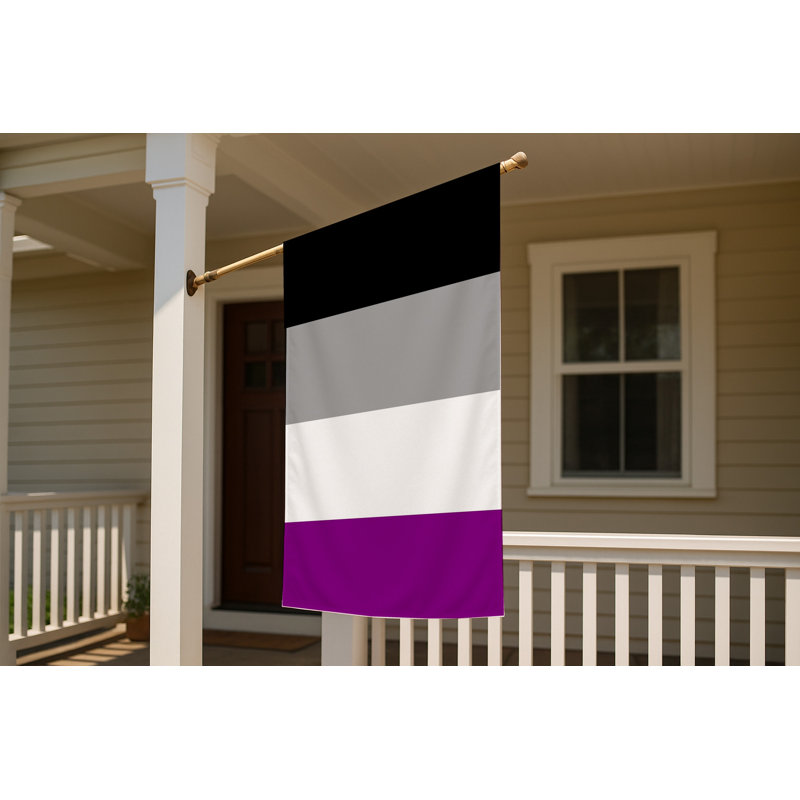Drapeau de la fierté asexuée - drapeau extérieur