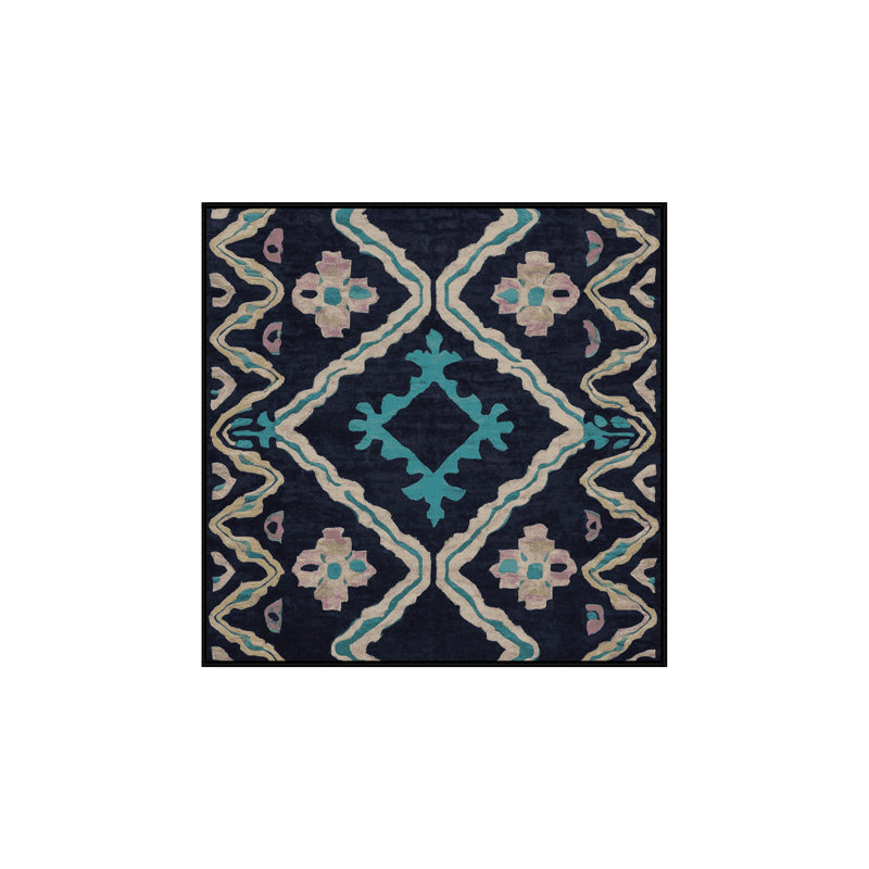 Tapis gris soyeux et moelleux, Carré 6 pi