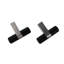 Bouton en T de 1 à 3/4 po, noir mat, métal (ensemble de 28)