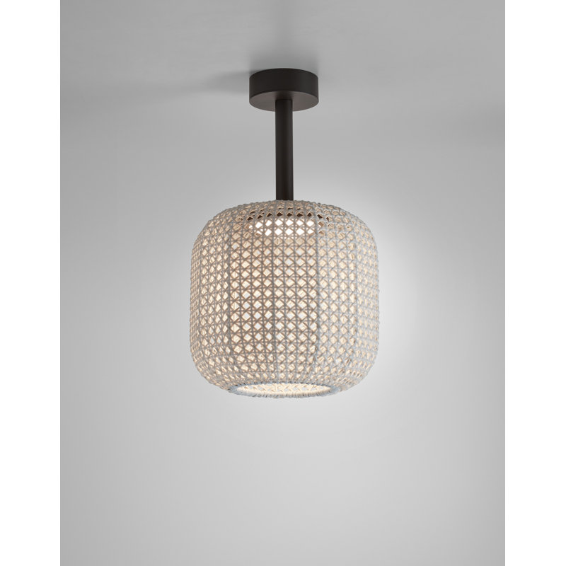 Plafonnier semi-encastré 1 lumière DEL 12,4 po Nans, Beige