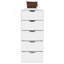 Commode Kamran, cinq tiroirs Narrows, finition blanche-1593055849