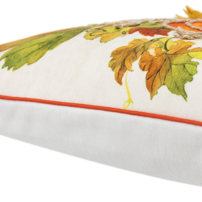 Appliqued Polyester Velvet Pillow Cover