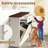 Tilt Out Laundry Hamper Cabinet, 22 Gallon Double Hidden Laundry Hamper, Wooden Trash Can Cabinet With 2 Drawers, Farmhouse Garbage Can For Bathroom, Kitchen, Living Room-121663576