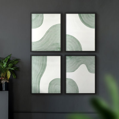 «Spring Wildflowers II», ensemble de 4 encadrées