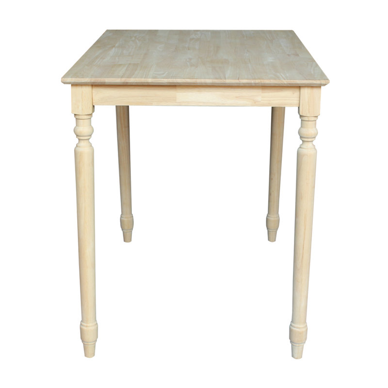 45" Round Light Brown Wood Extendable Counter Height Table