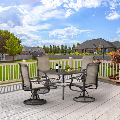 Avionce 4 - Person Patio Dining Set with Square Table