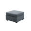 Canapé modulaire gris en tissu tissé 7 places avec repose-pieds Isla