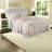 Farmhouse Chic Reversible Bedding Set, Blush Microfiber, Elegant Style