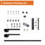 Porte de grange coulissante en panneau de fibres à densité moyenne 24 po x 84 po avec quincaillerie et poignée pour porte coulissante, pré-percé, revêtement en PVC imperméable, cadre en H-119760205