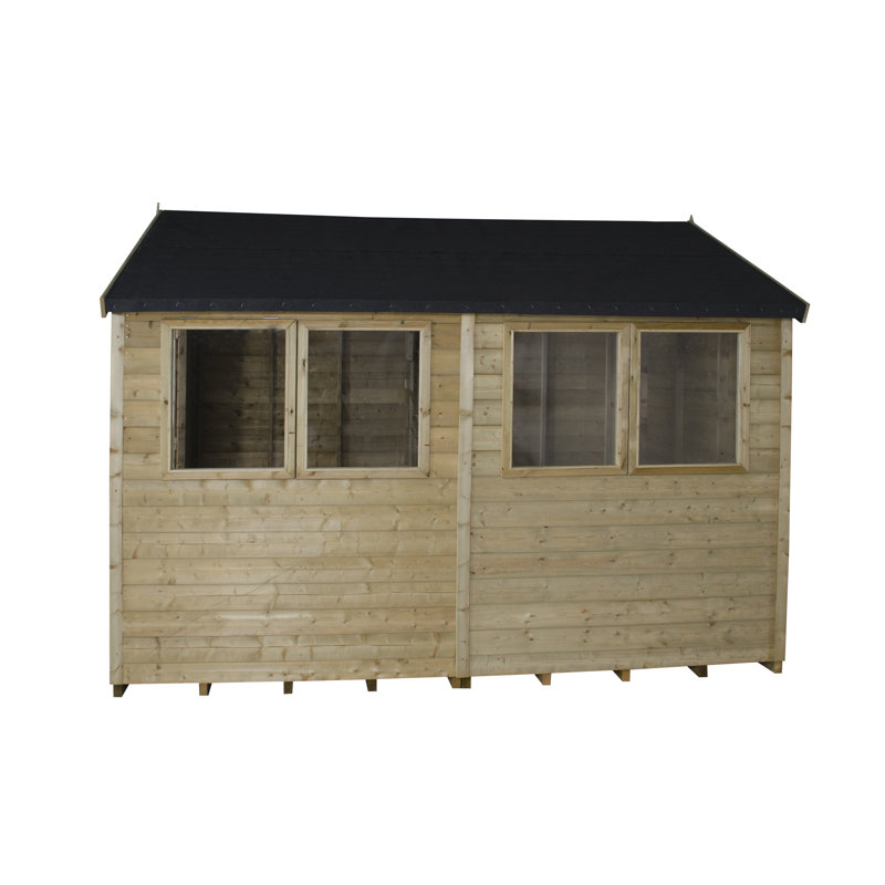 Apex Solid Wood Garden Shed, No