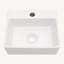 Lavabo de salle de bain mural rectangulaire en céramique blanche 13,6 x 11,6 pouces avec trou de robinet simple