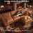 128" Leather Upholstered Sectional Sofa with Hidden Storage-387696366-387696356