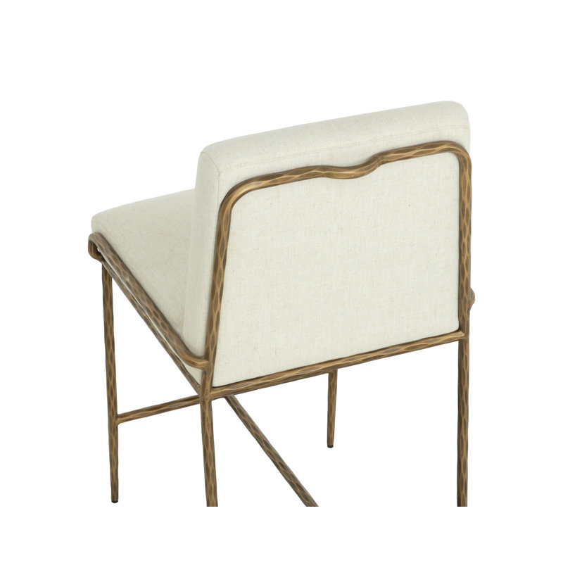 Lathan Upholstered Stool, Cream