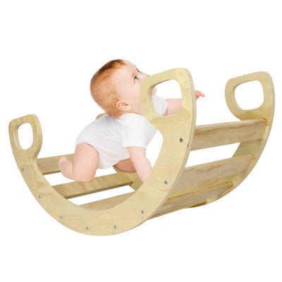 3-IN-1 MONTESSORITODDLERS ARCH CLIMBER(Natural Wood)