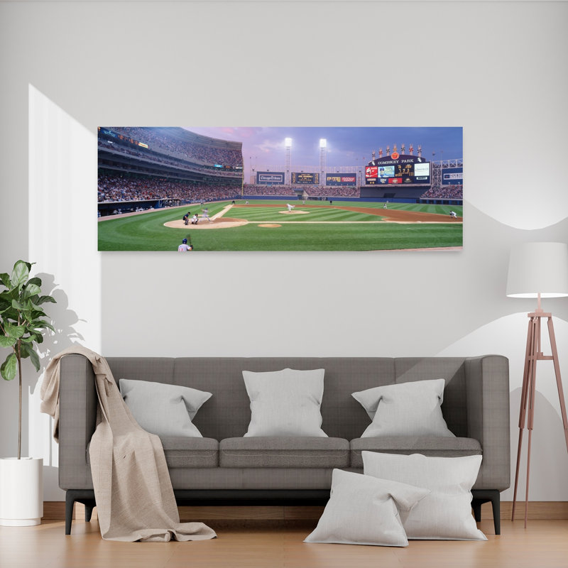 USA Illinois Chicago White Sox Baseball by Mark Segal - Wrapped Canvas Panoramic Print, 50.8 cm H x 152.4 cm W