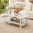 2-tier Coffee Table Irregular Center Table With Open Storage Shelf Cocktail Table-520824767