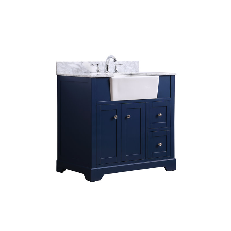 Ensemble de meuble-lavabo simple 36 po Lebrun, bleu