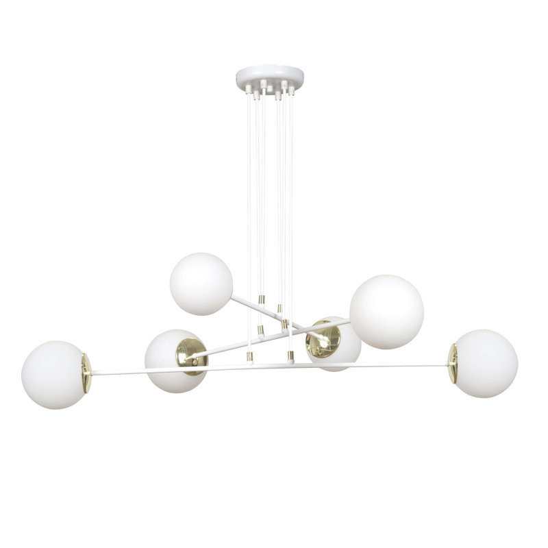Cecily 6 - Light Kitchen Island Pendant, White