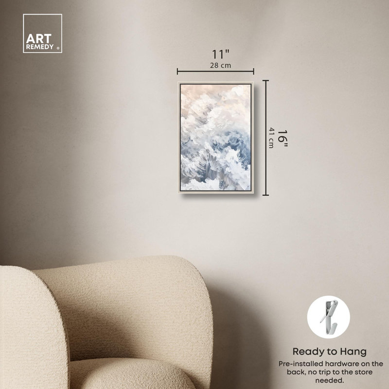 Toile «Celestial Slumber II» par Art Remedy, H 16 po x l 11 po, Argent, Cadre flottant