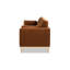 Canapé de ferme moderne Knox de 84 po, velours performance orange brûlé