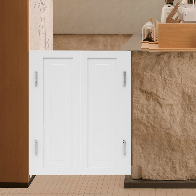 Solid Wood Painted Café/Saloon Door, White, 35.43" H x 27.56" W x 1.34" D