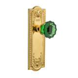 Meadows Plate with Crystal Emerald Door Knob
