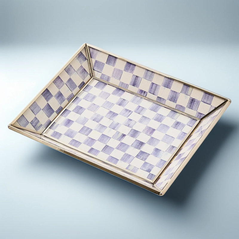 Decorative Glass Catchall Tray With Slanted Edge, Trinket Dish For Jewelry Keys And Coins, Elegant Vanity Or Coffee Table Organizer