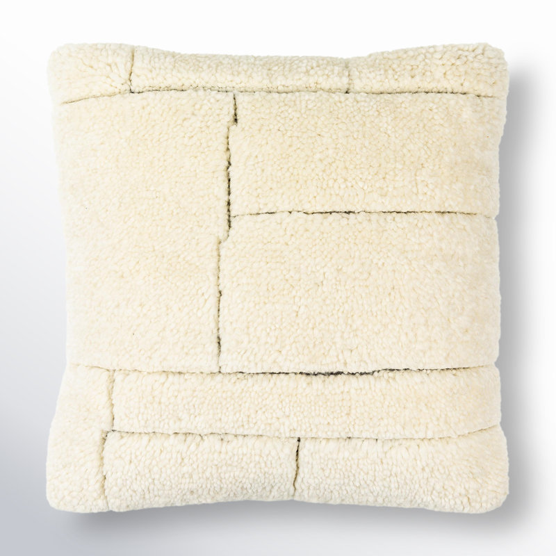 Daphine Geometric Wool Blend Throw Pillow, Down, 22" x 22"
