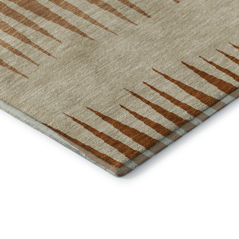 Tapis en cuivre Prisco lavable à la machine de qualité supérieure, Rectangle 10' x 14'