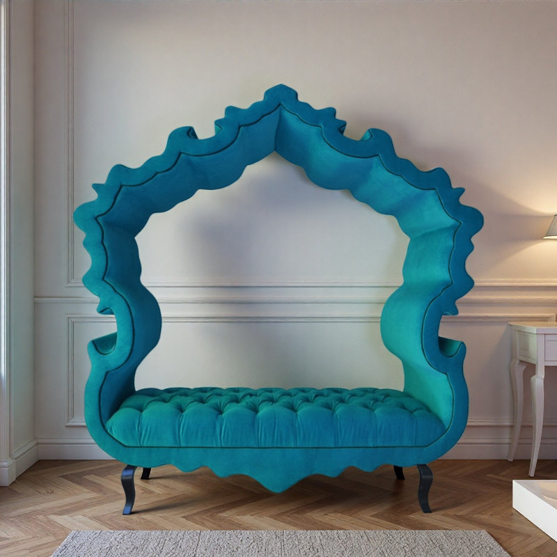 Fauteuil inclinable de forme non conventionnelle, Bleu