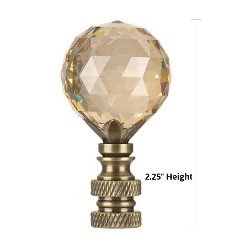 Porte-ventilateur de plafond à boule de cristal à facettes stephanov
