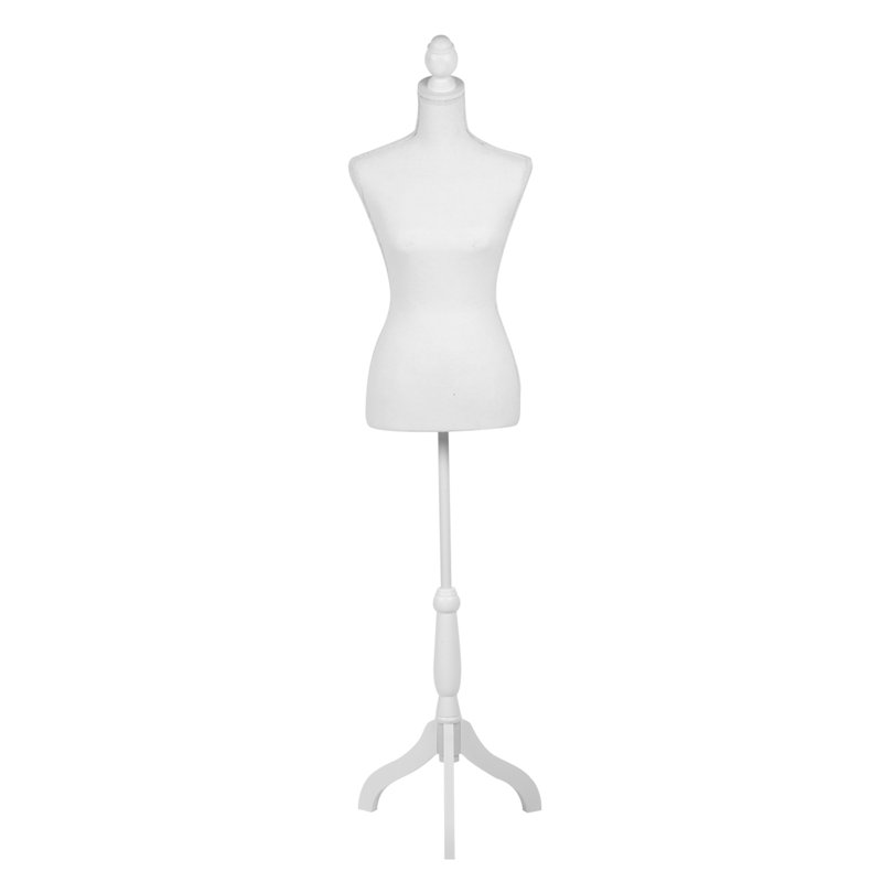 Mannequin Torso Manikin Dress Form 49-67 pouces à hauteur ajustable pour femme, Blanc