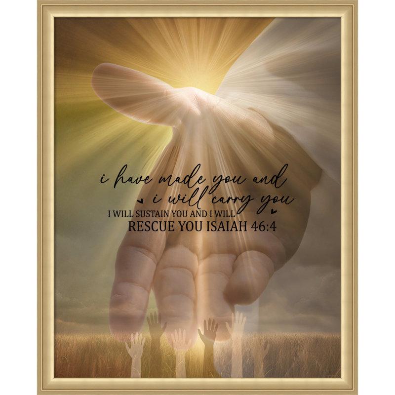 «Isaiah 46 4 Scripture» par Alva Jumath, reproduction d'art sur toile encadrée