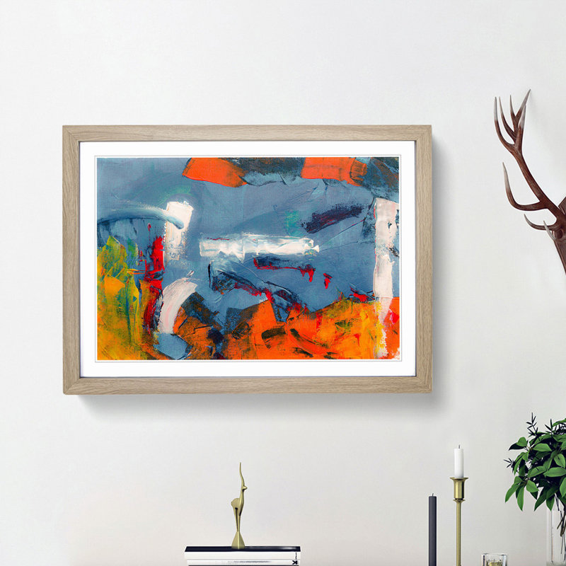 Abstract Vol.402 by S.Johnson - Framed Print, 27cm H x 36cm W x 2cm D, Oak Framed