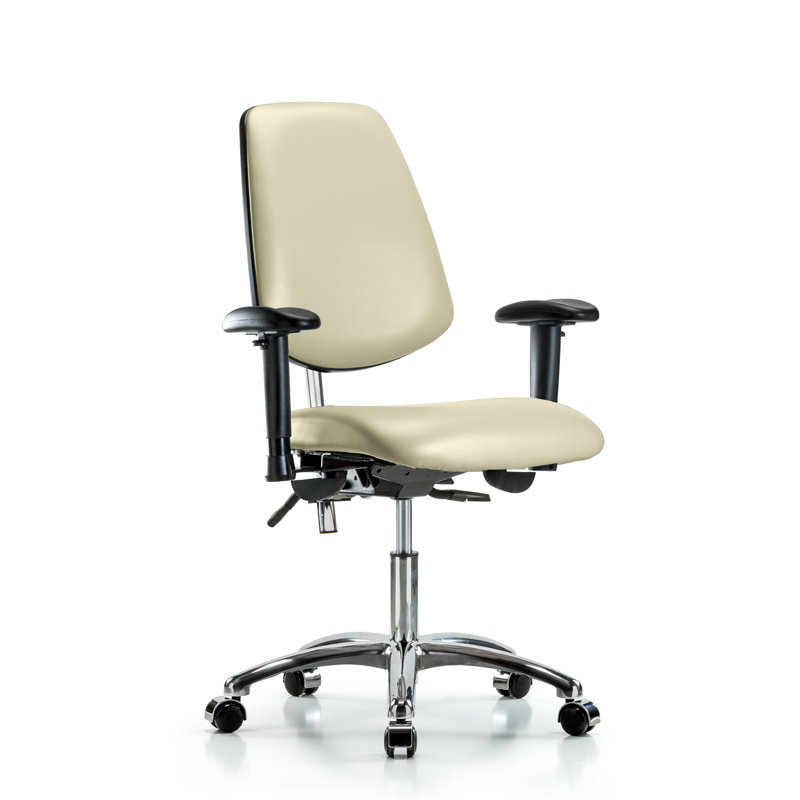 Amelie Vinyl Task Chair, Adobe, Casters, Not Included