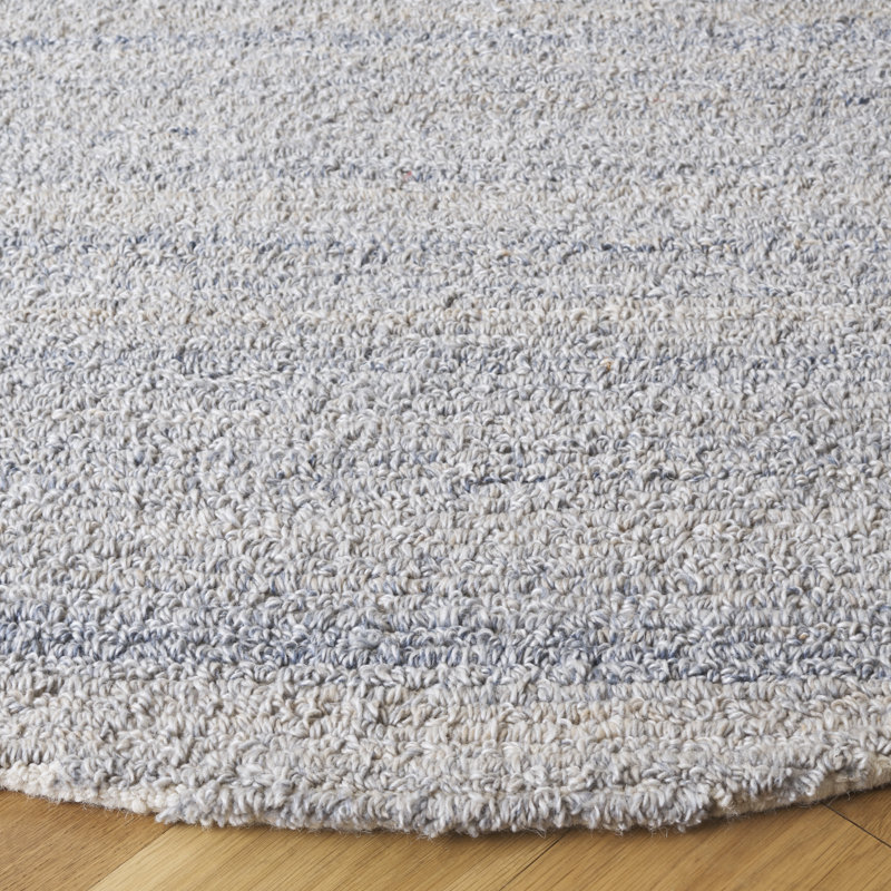 Ebony Hand Tufted Pet Yarn Pile Rug, Round 6'