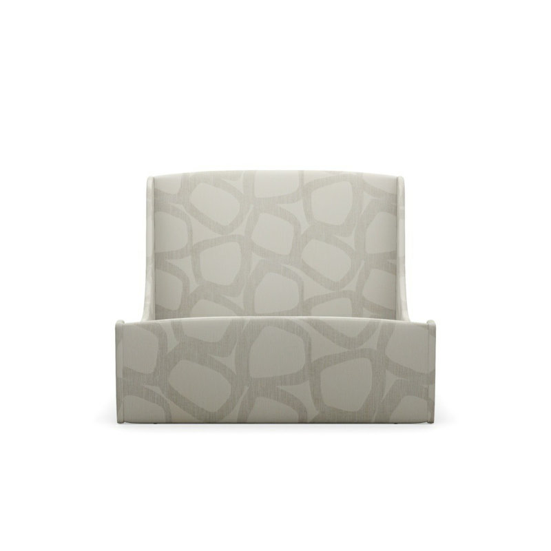Swan Upholstered King Bed, Block 654212, Queen