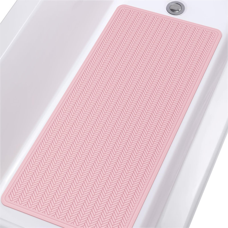 Graeme Plastic / Acrylic Non-Slip Shower Mat, Pink
