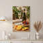 Verre champagne et baie sur fond de table en bois rustique, art mural-133064234