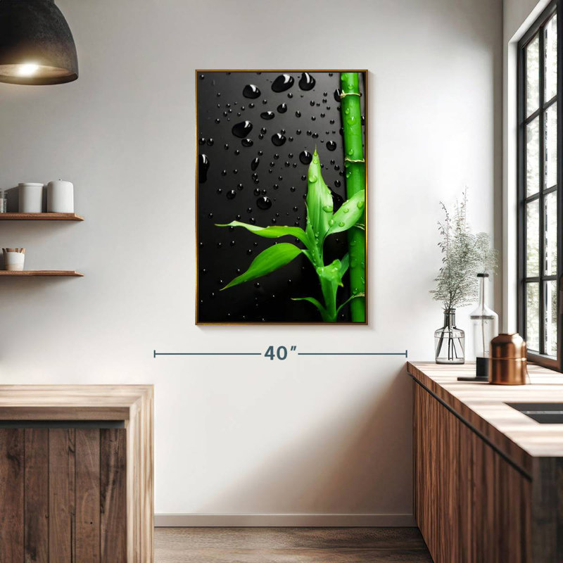 Bamboo Stick, Floating Frame Gold, 27" x 40"