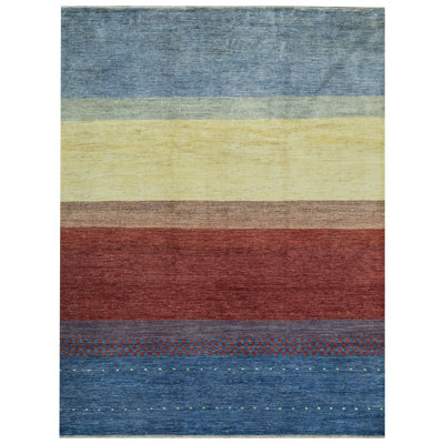 Gabbeh Wool Striped Area Rug