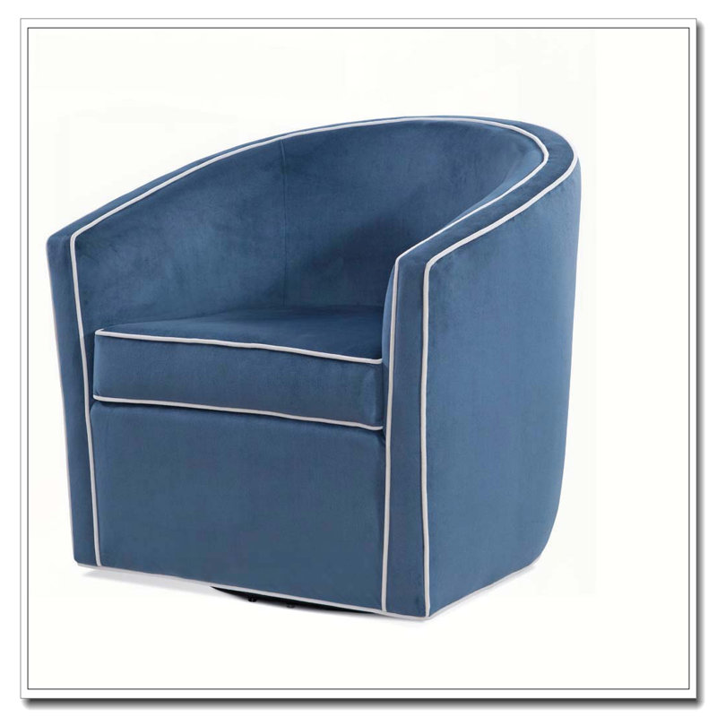 Fauteuil pivotant bleu Kendall, Bleu