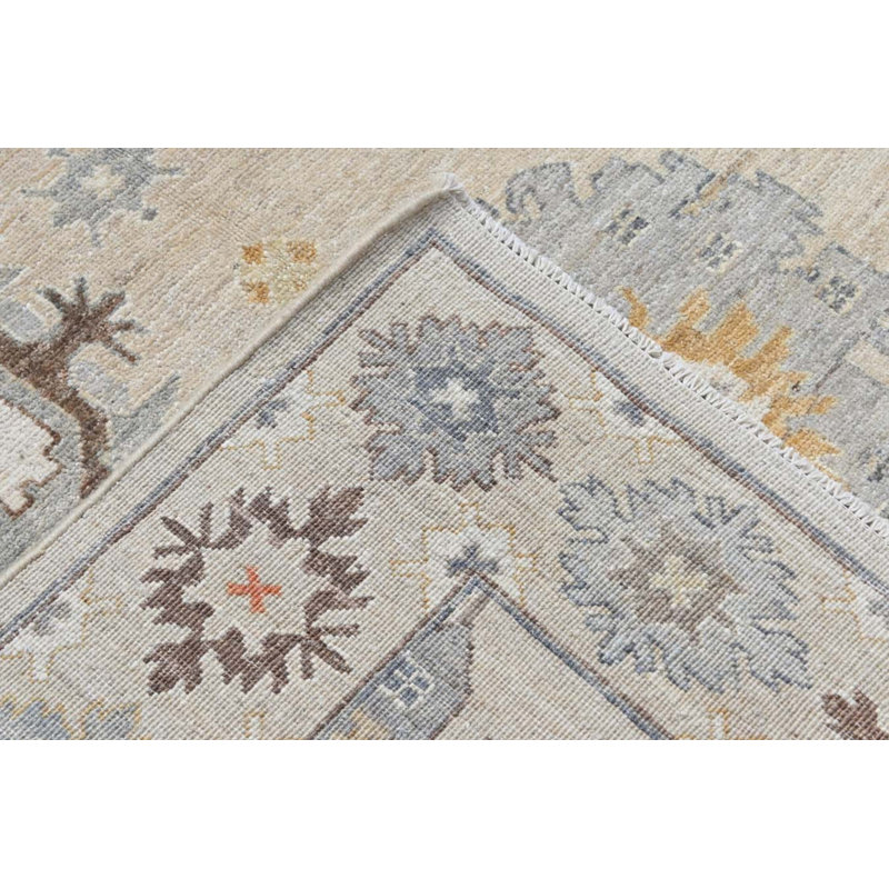 Oushak Collection, Transitional One-of-a-Kind Rectangle 9'11" X 13'9" Hand Knotted Area Rug