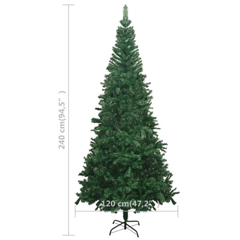 Artificial Christmas Tree Christmas Display Tree with LEDs and Ball Set, 7.87ft H